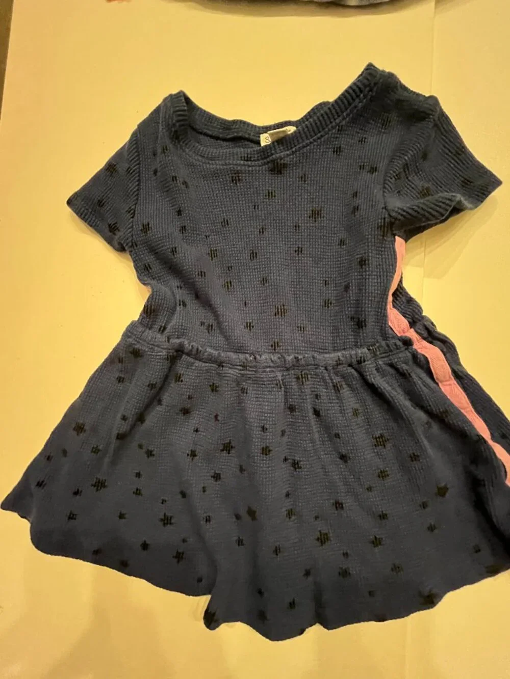 Splendid Navy Dress with a Pink Stripe Girls Size 4